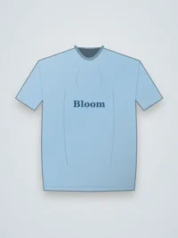Bloom Oversized Fit Men Tee - Sky Blue