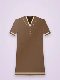 Ripple Women Cotton Kurti - Coffee